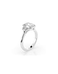 14k Emerald-Cut Meridian Bezel Ring