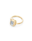 14k Emerald-Cut Eclipse Bezel Ring