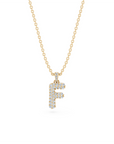 14k Diamond Bubble Letter Necklace