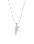 14k Diamond Bubble Letter Necklace