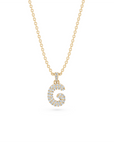 14k Diamond Bubble Letter Necklace