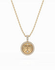 14k Diamond Halo Zodiac Necklace