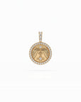 14k Diamond Halo Zodiac Necklace