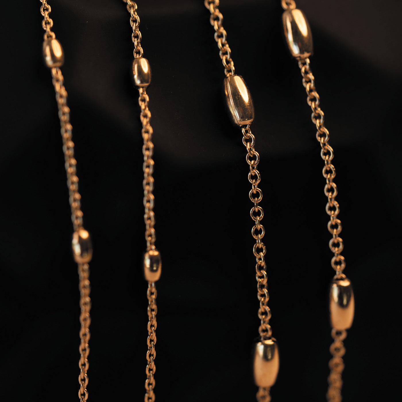 Gold Filled Oval Beaded Satellite Bracelet