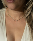 14k Graduated Tennis Necklace | 3.2 CTW