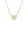 14k Diamond Puffy Heart Necklace