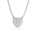 14k Diamond Puffy Heart Necklace