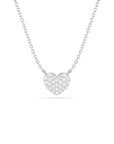14k Diamond Puffy Heart Necklace