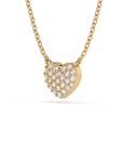14k Diamond Puffy Heart Necklace