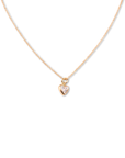 Gold Filled Crystal Bezel Heart Necklace