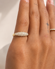 14k Little Diamond Pavé Dome Ring