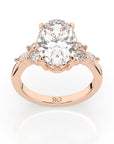 14k Oval Accent Ring