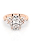 14k Oval Accent Ring