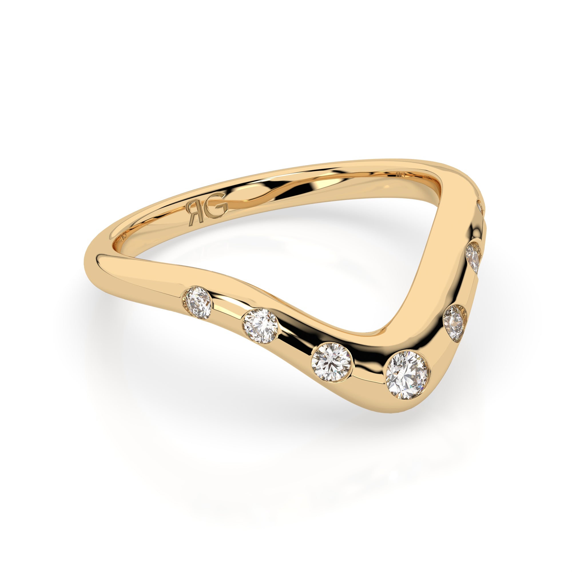 14k Juliet Chevron Band