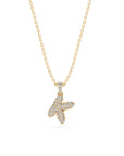 14k Diamond Bubble Letter Necklace