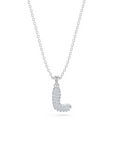 14k Diamond Bubble Letter Necklace