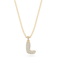 14k Diamond Bubble Letter Necklace