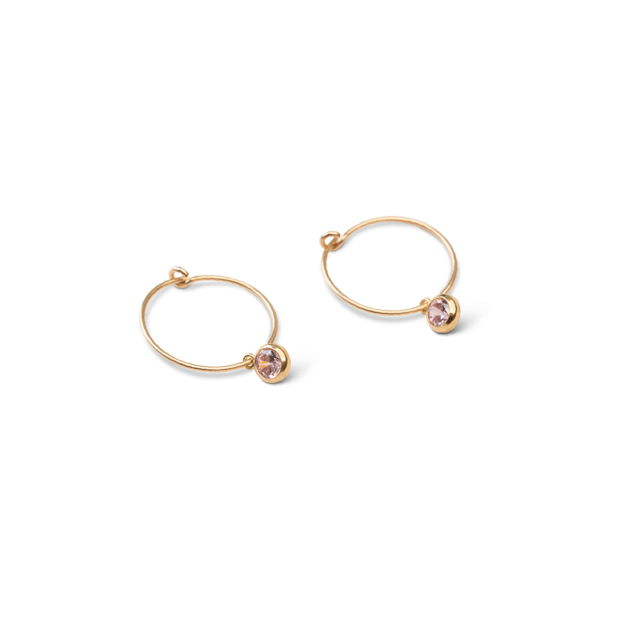 Gold Filled Dainty Birthstone Hoops