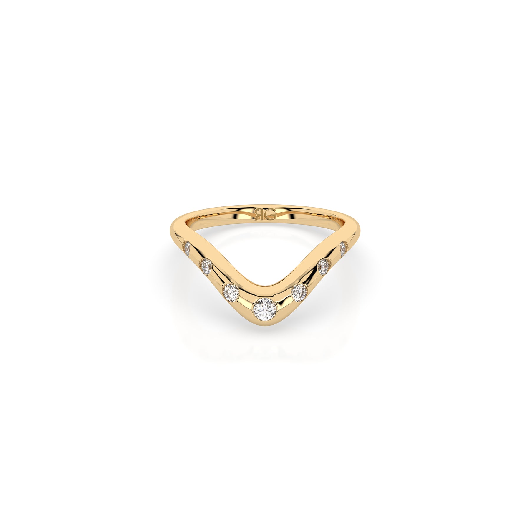 14k Juliet Chevron Band
