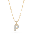 14k Diamond Bubble Letter Necklace