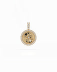 14k Diamond Halo Zodiac Necklace
