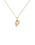 14k Bubble Letter Necklace