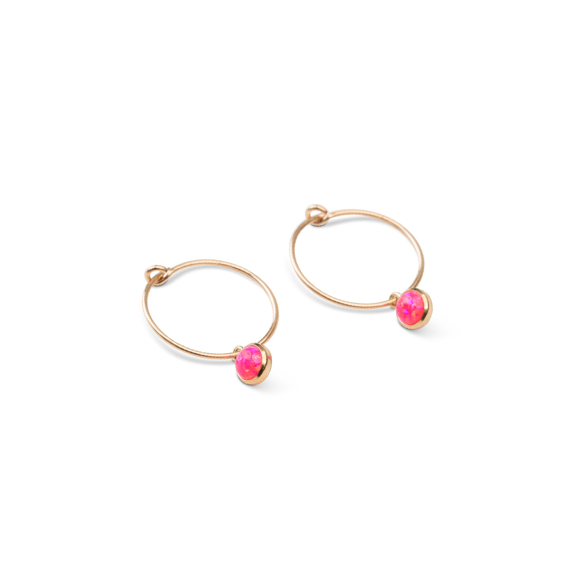 Gold Filled Dainty Birthstone Hoops