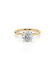 14k Round Solitaire Ring