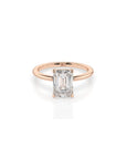 14k Emerald Cut Solitaire Ring