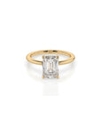 14k Emerald Cut Solitaire Ring