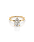 14k Pear Cut Solitaire Ring