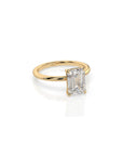 14k Emerald Cut Solitaire Ring