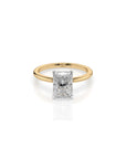 14k Radiant Solitaire Ring