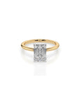 14k Emerald Cut Solitaire Ring