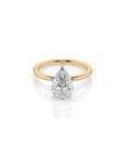 14k Pear Cut Solitaire Ring