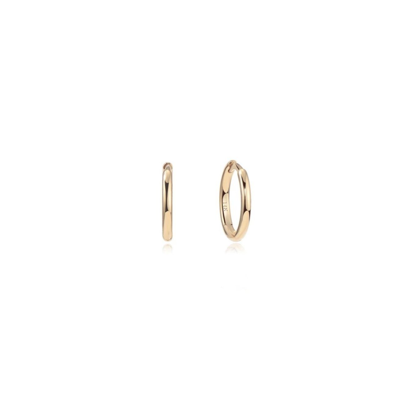 14k Plain Huggies