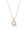 14k Diamond Bubble Letter Necklace