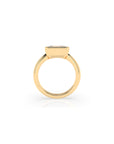 14k Emerald East West Bezel Ring