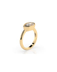 14k Pear East West Bezel Ring