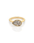 14k Pear East West Bezel Ring