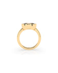 14k Oval East West Bezel Ring