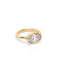 14k Oval East West Bezel Ring