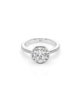 14k Round Pave Bezel Ring