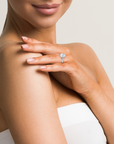 14k Cushion Pave Bezel Ring