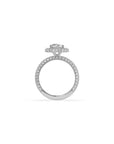 14k Cushion Cut Triple Pave Ring