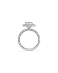 14k Heart Shape Triple Pave Ring
