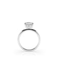 14k Cushion Cut Solitaire Ring | Hidden Halo