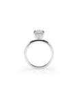 14k Oval Cut Solitaire Ring | Hidden Halo