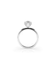 14k Pear Cut Solitaire Ring | Hidden Halo