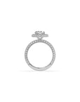 14k Oval Cut Triple Pave Ring